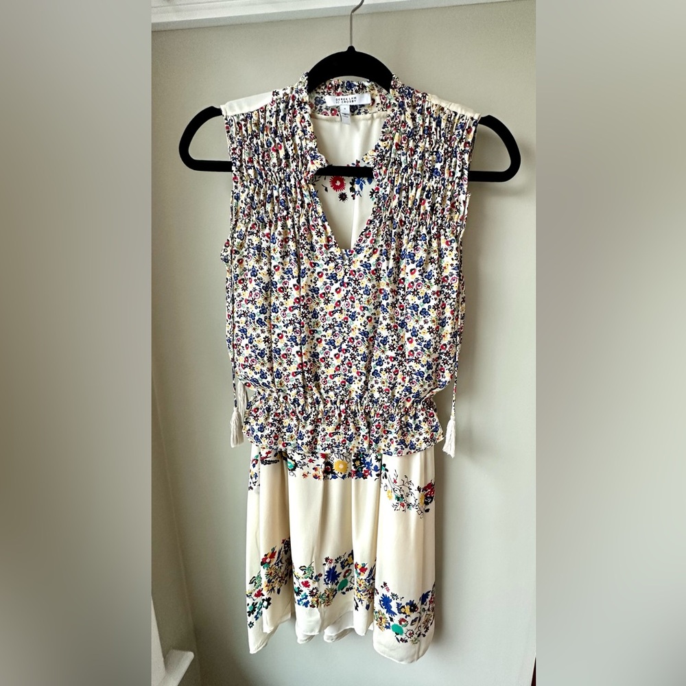 Derek Lam Ivory Floral Two-piece  Dress